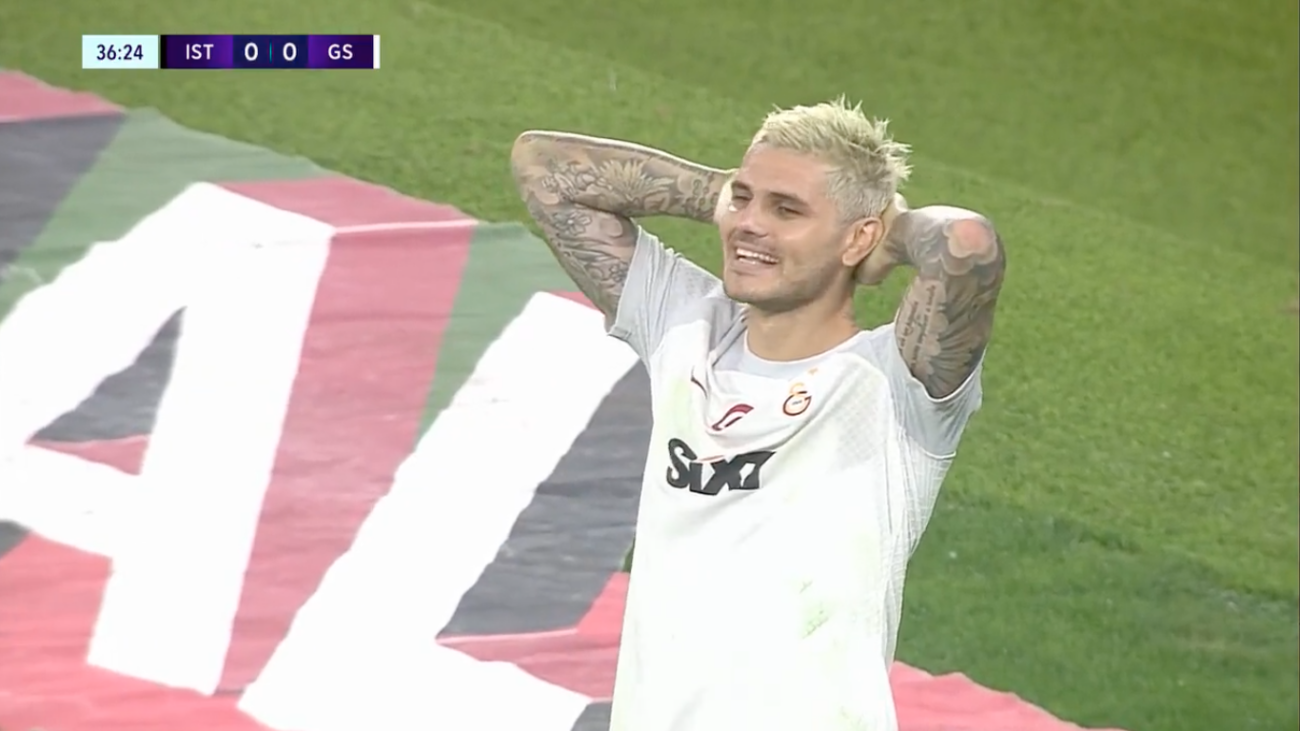 El ridículo fallo de Mauro Icardi en la liga turca