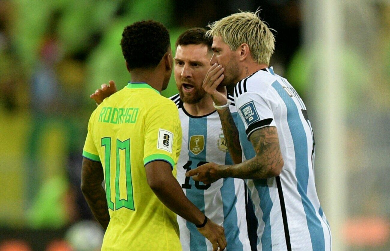 El cara a cara entre Messi y Rodrygo en un "picante" Brasil – Argentina