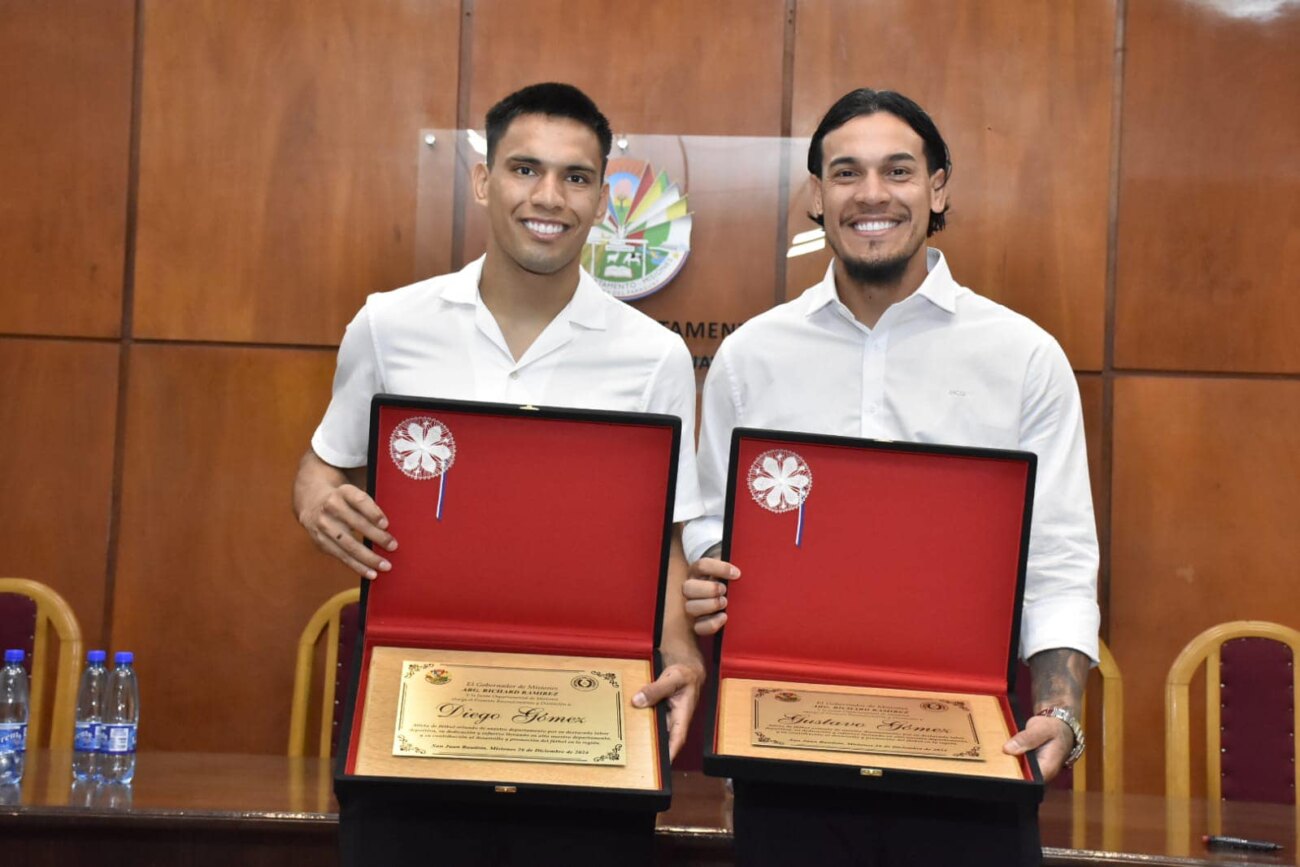 Gustavo Gómez y Diego Gómez recibieron reconocimiento en Misiones