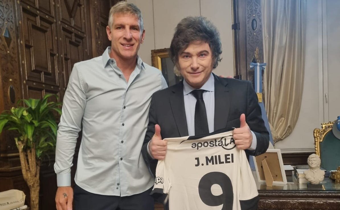 Martín Palermo se reunió con Javier Milei en Argentina