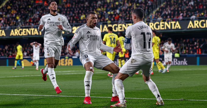 Mbappé remonta al Villarreal y pone líder provisional al Real Madrid