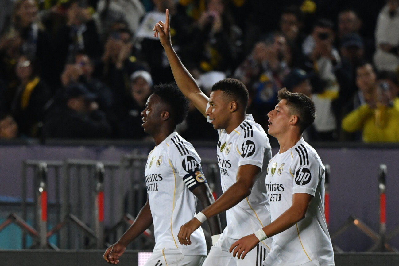 Goleada del Real Madrid al Kairat Almaty con un 'hat-trick' de Mbappé