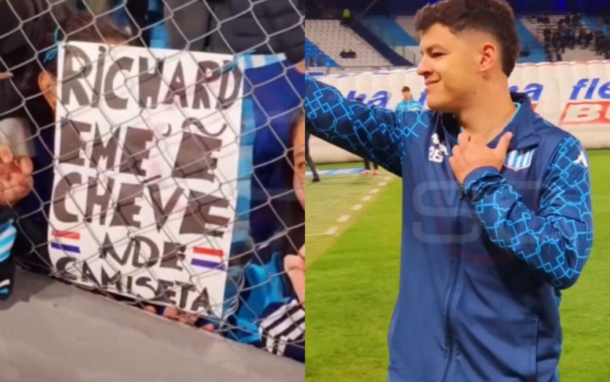 ¡Grande, "cachorro"! El gran gesto de Richard Sánchez con una hincha de Racing