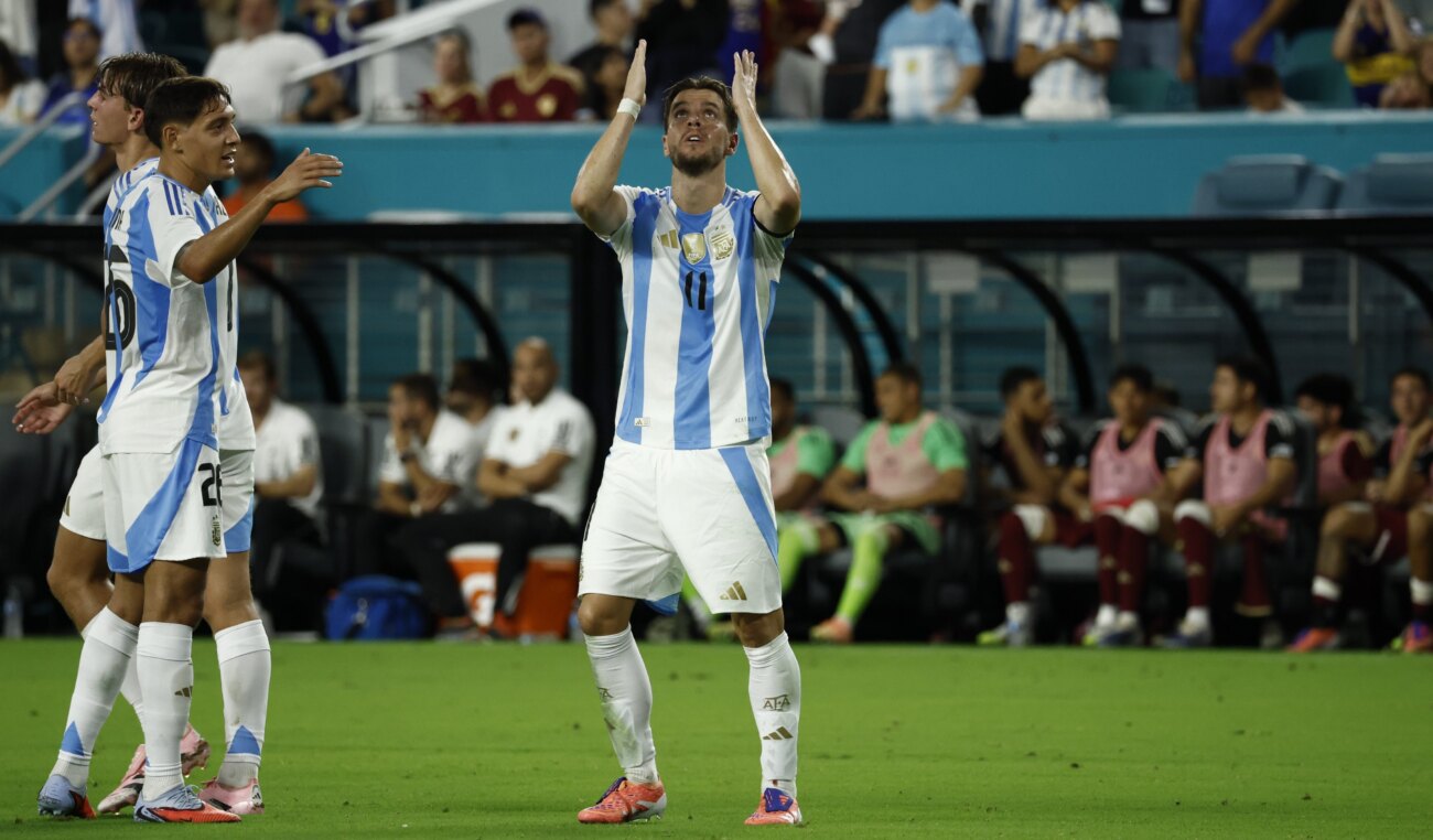 Sin Messi, Argentina vence a Venezuela en Miami