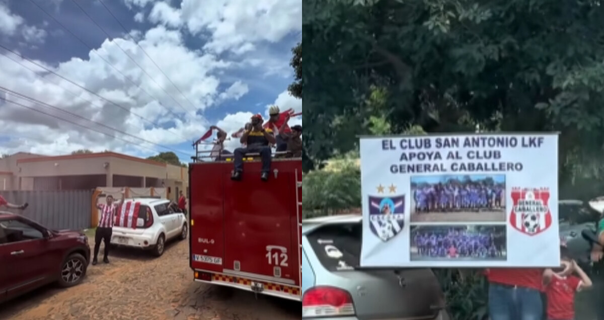 Caravana en Mallorquín para despedir al plantel de General Caballero
