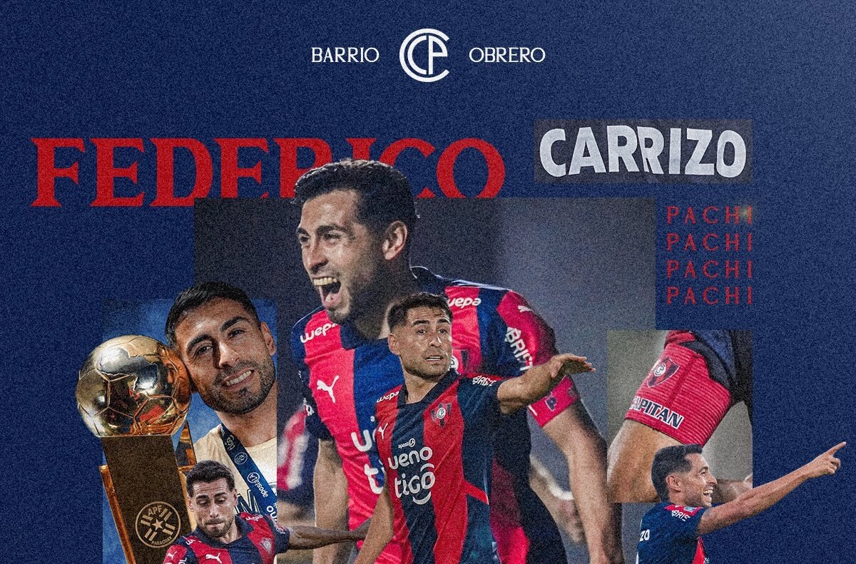Con rumbo a La Huerta: Cerro Porteño despide  a "Pachi" Carrizo