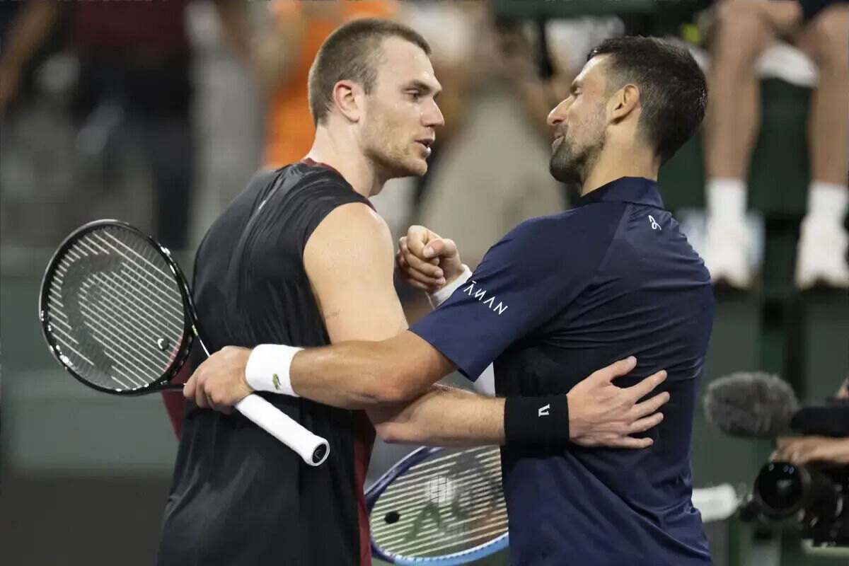 Djokovic cede ante el campeón Draper en octavos de Indian Wells