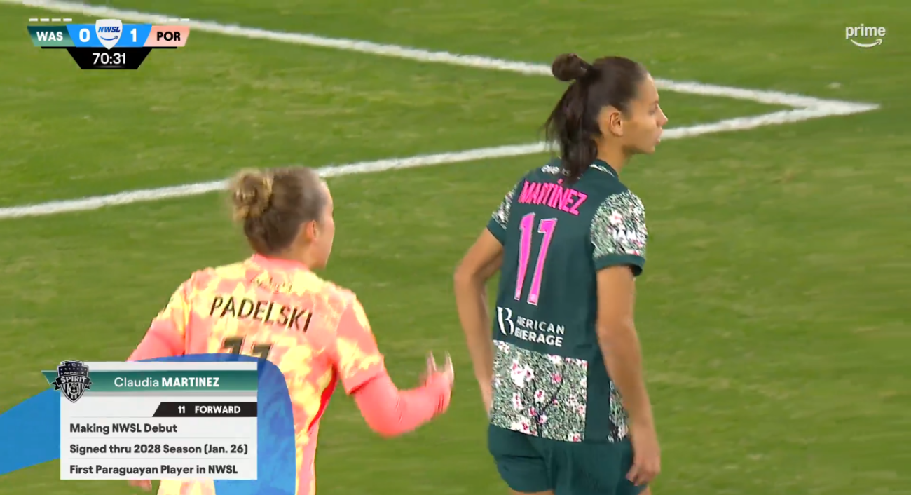 Claudia Martínez debuta en Estados Unidos y hace historia para el fútbol paraguayo