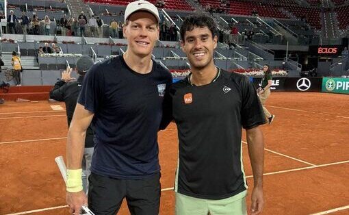 ¡De lujo! Dani Vallejo y un entrenamiento soñado con el número uno, Jannik Sinner